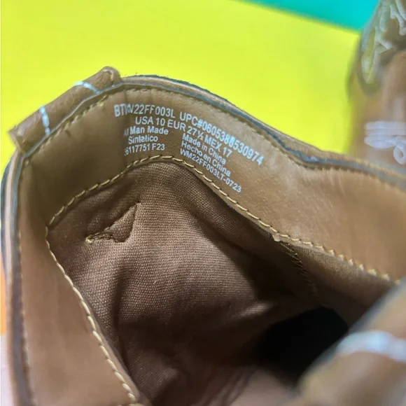 Wonder Nation Brown Cowboy Boots Size 10T for Toddlers - Picture 7 of 7